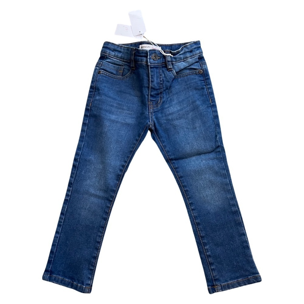 Minoti Kids Jeans 3/4 Years Of Age Blue Denim. Never Worn/designed In UK.